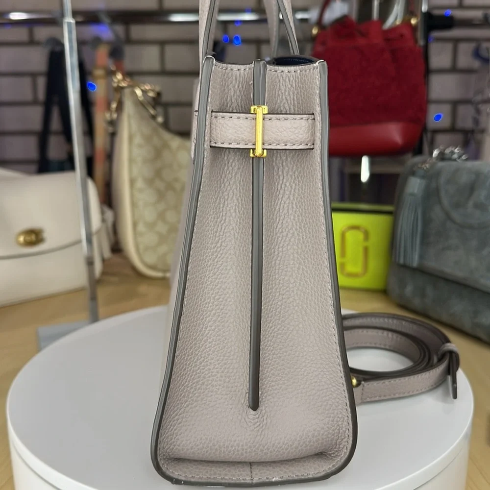 💥TORY BURCH - SMALL WALKER SATCHEL - GREY HERON - AG528 - Picture 7 of 17